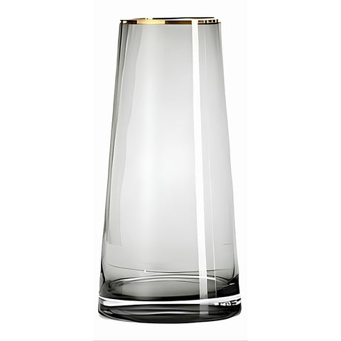 Vase en Verre Décoratif Liseré Doré