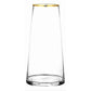 Vase en Verre Décoratif Liseré Doré