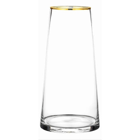 Vase en Verre Décoratif Liseré Doré