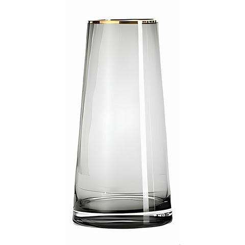 Vase en Verre Décoratif Liseré Doré