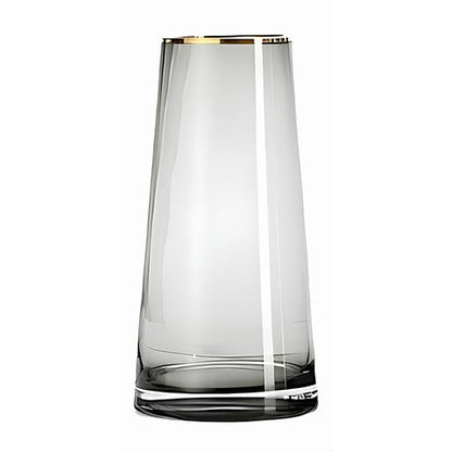 Vase en Verre Décoratif Liseré Doré