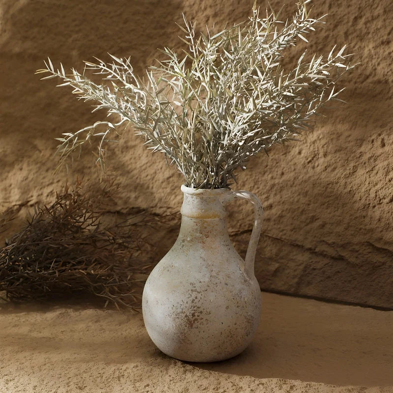 Vase d'Époque Forme Pichet Peint à la Main