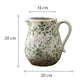 Vase d'Époque Motif Feuillages Verts