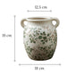 Vase d'Époque Motif Feuillages Verts