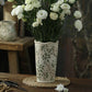 Vase d'Époque Motif Feuillages Verts