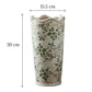 Vase d'Époque Motif Feuillages Verts