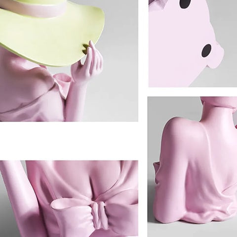 Vase Femme au Chapeau