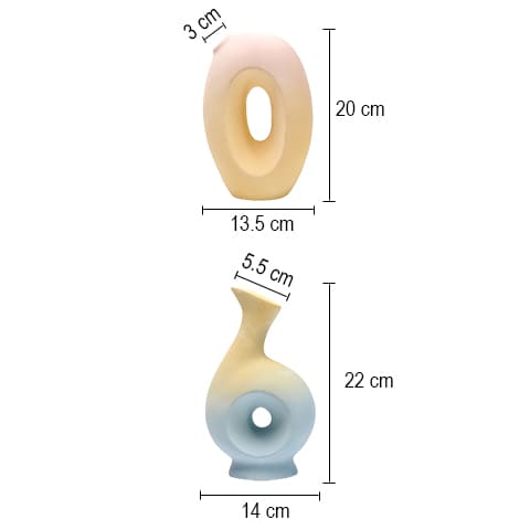 Vase Forme Irrégulière Pastel Dégradé