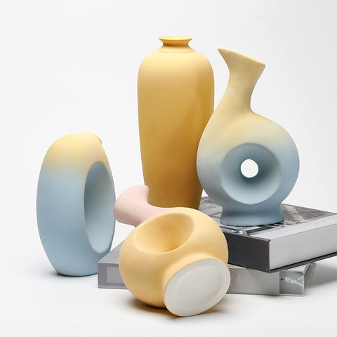 Vase Forme Irrégulière Pastel Dégradé