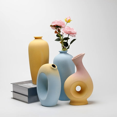 Vase Forme Irrégulière Pastel Dégradé