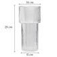 Vase Forme Torche Transparent Rayé