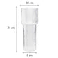 Vase Forme Torche Transparent Rayé