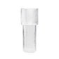 Vase Forme Torche Transparent Rayé