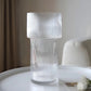 Vase Forme Torche Transparent Rayé