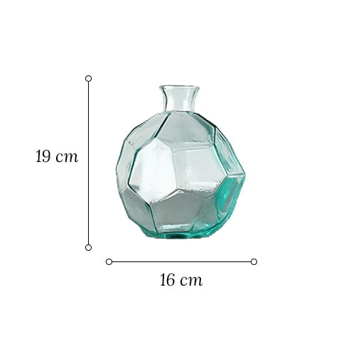 Vase Géométrique Polygonale Transparent