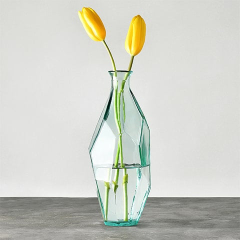 Vase Géométrique Polygonale Transparent