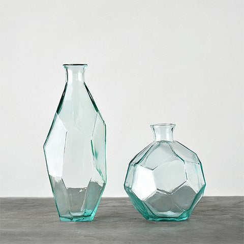 Vase Géométrique Polygonale Transparent