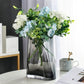 Vase Géométrique Translucide Gris Fumé