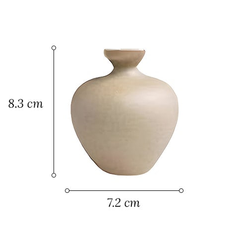 Vase en Grès Beige Couleur Naturelle