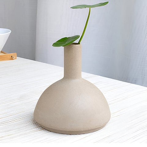 Vase en Grès Beige Couleur Naturelle