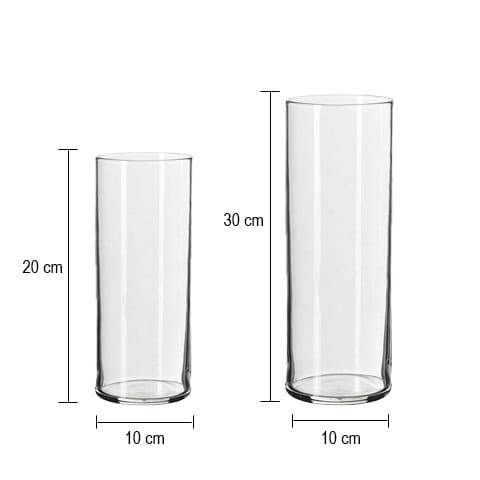 Vase Longiligne Transparent Décoratif