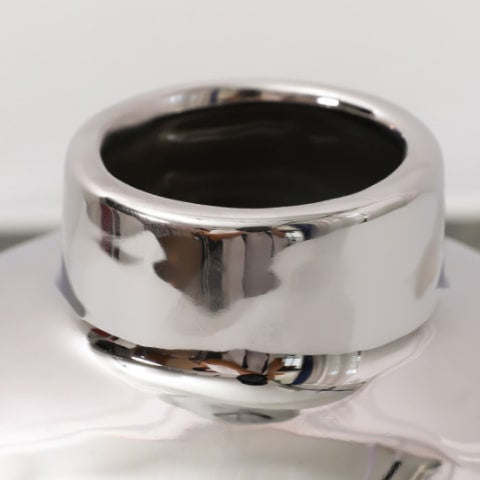 Vase Luxueux Argenté Design