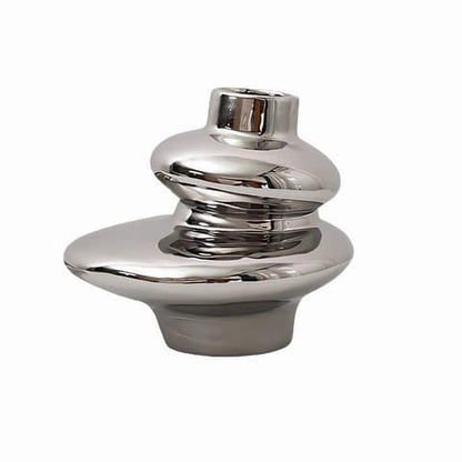 Vase Luxueux Argenté Design