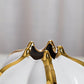 Vase Luxueux Blanc Brillant Orné de Doré