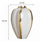 Vase Luxueux Blanc Brillant Orné de Doré