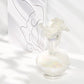 Vase Luxueux Design Raffiné Rond Col Ondulé Nacré