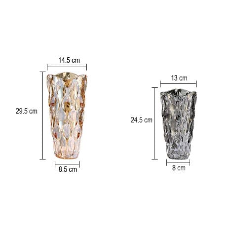 Vase Luxueux Reflet Or ou Gris