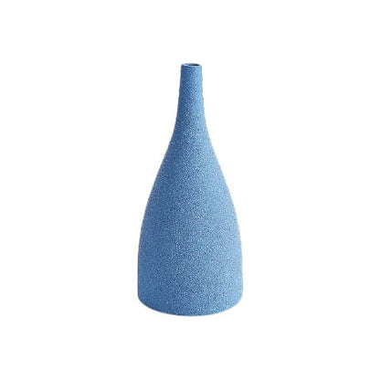 Vase Minimaliste Effet Granité Bleu