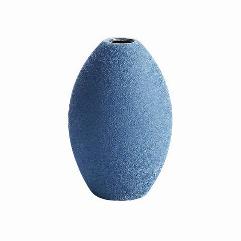 Vase Minimaliste Effet Granité Bleu