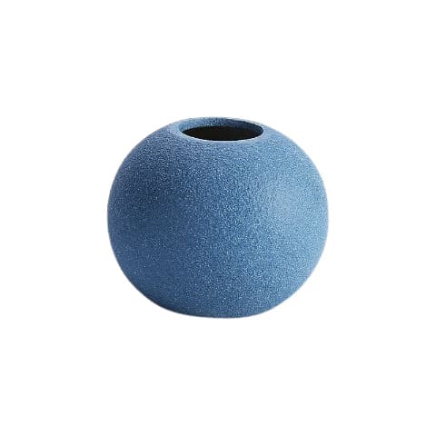 Vase Minimaliste Effet Granité Bleu
