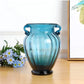 Vase Moderne Amphore Bleu avec Anses