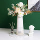 Vase Moderne Blanc Motifs Dorés