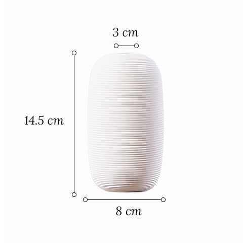 Vase Moderne Blanc Strié