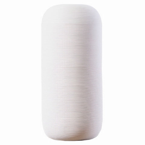 Vase Moderne Blanc Strié