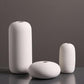 Vase Moderne Blanc Strié