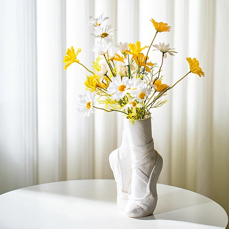 Vase Moderne Chaussures de Ballet Noir ou Blanc