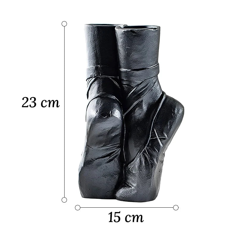 Vase Moderne Chaussures de Ballet Noir ou Blanc