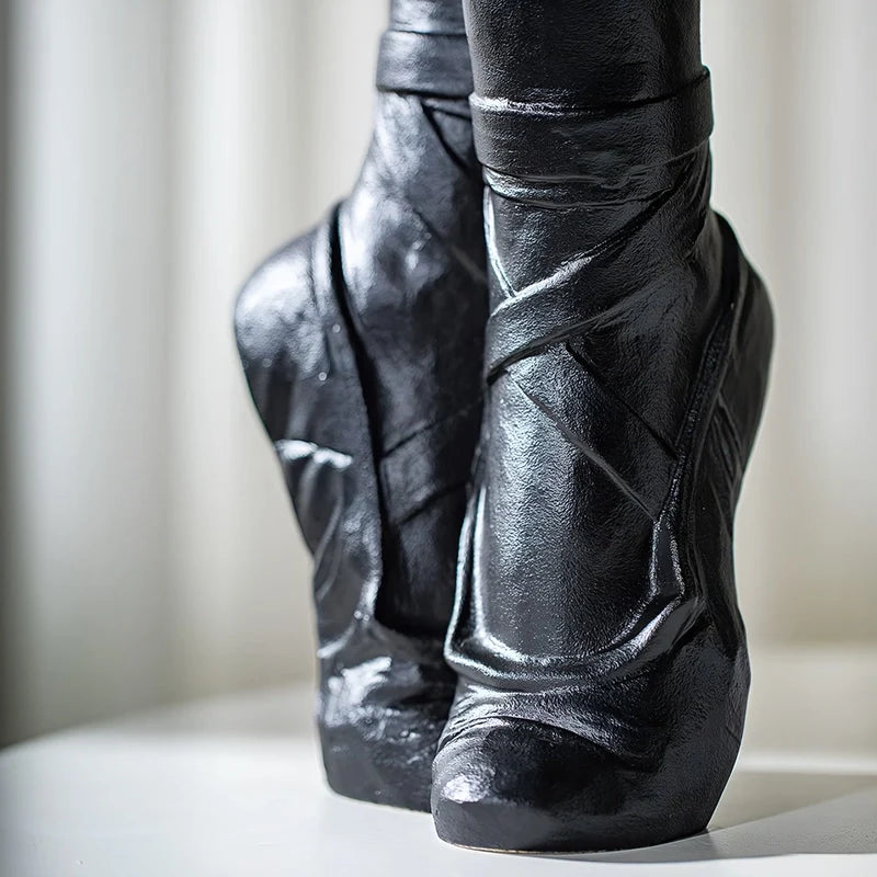 Vase Moderne Chaussures de Ballet Noir ou Blanc