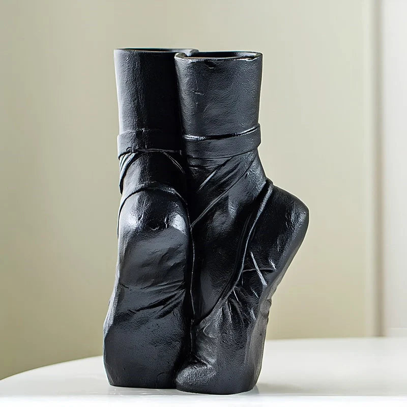 Vase Moderne Chaussures de Ballet Noir ou Blanc
