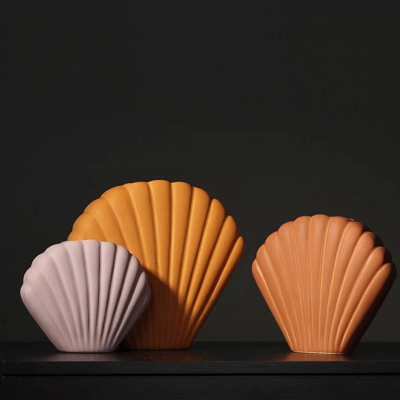 Vase Moderne Coquille Saint-Jacques Couleurs Variées