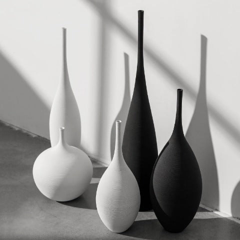Vase Design Moderne Noir ou Blanc