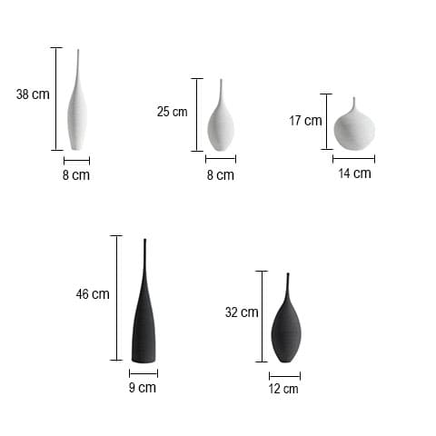 Vase Design Moderne Noir ou Blanc