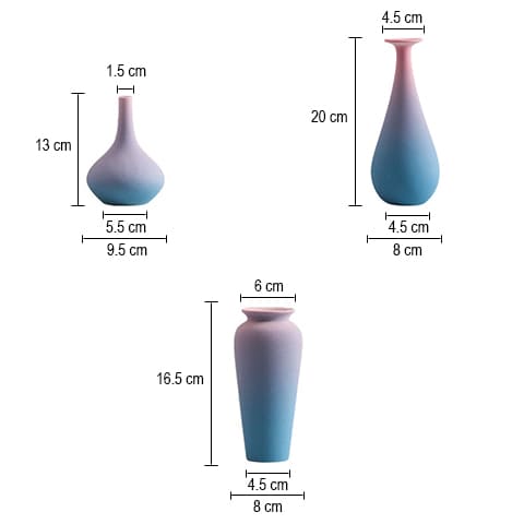 Vase Moderne Nordique Dégradé de Couleurs Pastel