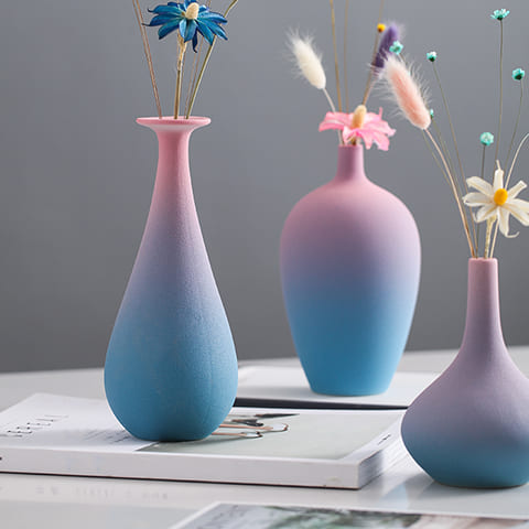 Vase Moderne Nordique Dégradé de Couleurs Pastel