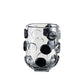 Vase Moderne Transparent Relief à Pois Noirs