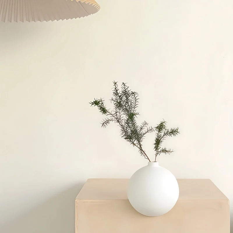 Vase Moderne Sphérique à Angle Droit Noir ou Blanc
